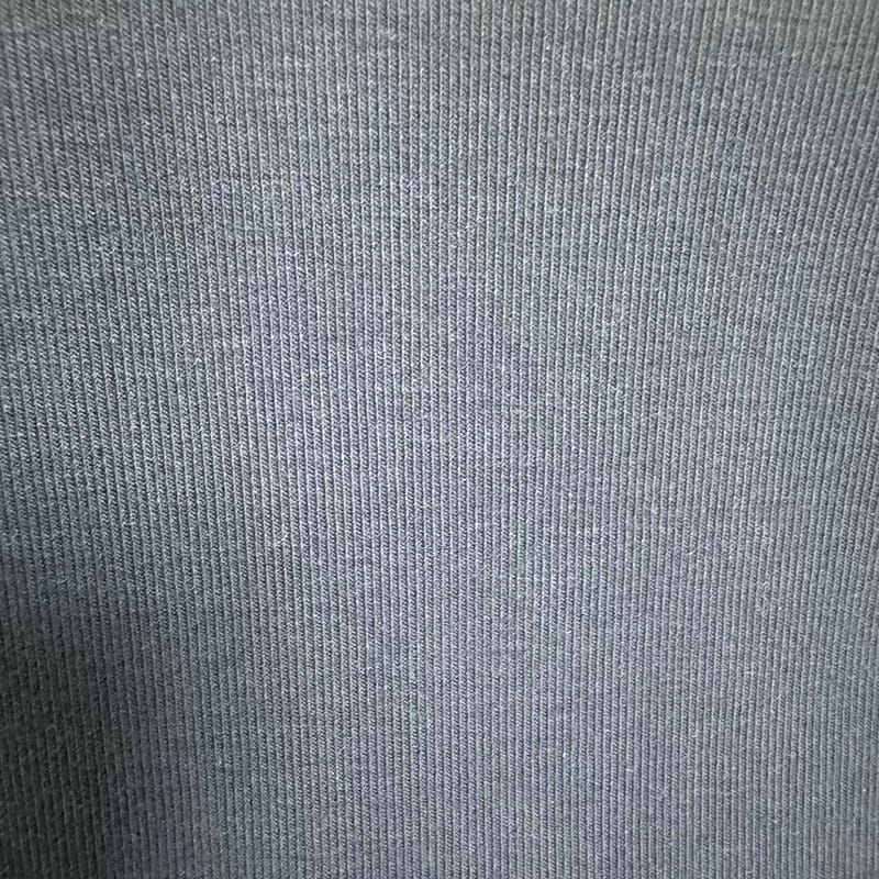 Tejido elástico acanalado de algodón y spandex 1x1